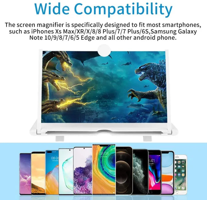 F3 Mobile Screen Magnifier | Enlarged Mobile Screen Amplifier Large Screen Eyes Protection (Random Color)