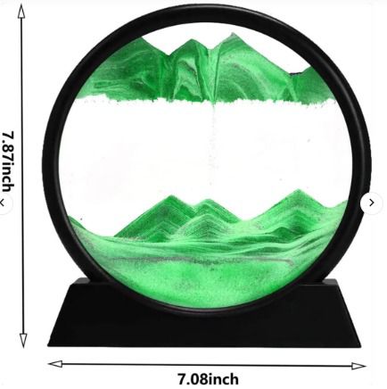 3D Moving Sand Mountain Lamp With Stand - Sandscape Painting - Moving Sand Art - Showpiece - Home Decoration ( Random Color)