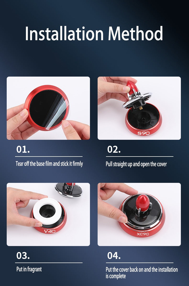 Solar Powered Speech Rocket Car Air Freshener – Rotating Solar Fragrance Diffuser