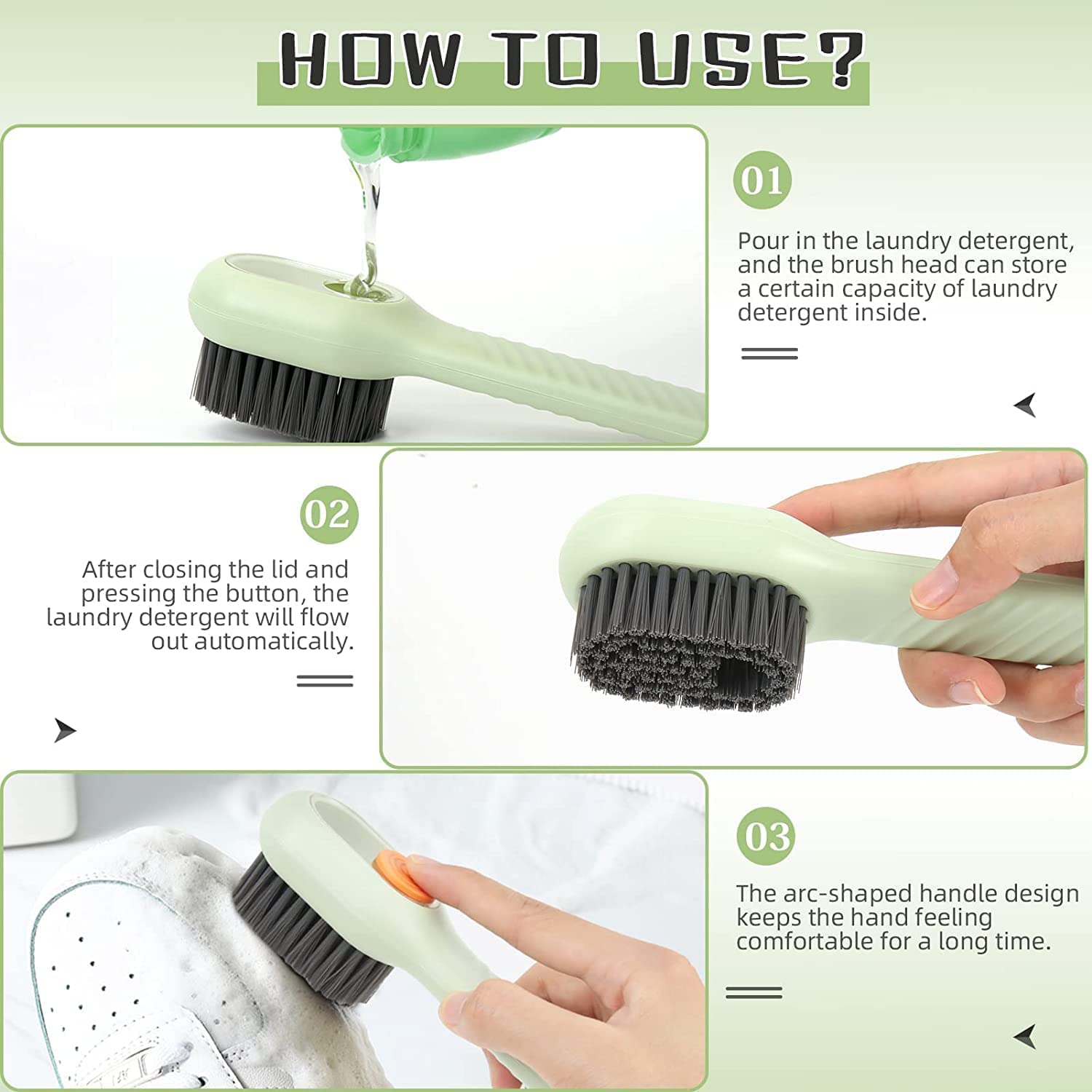 Multifunctional Shoe Brush with Liquid Box