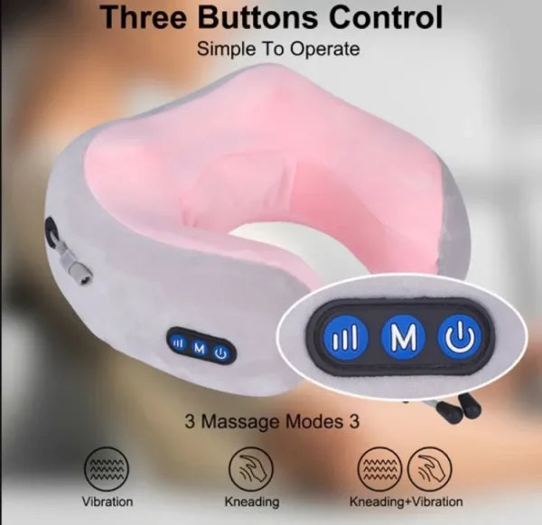 U Shaped Pillow Neck Massager USB Charging